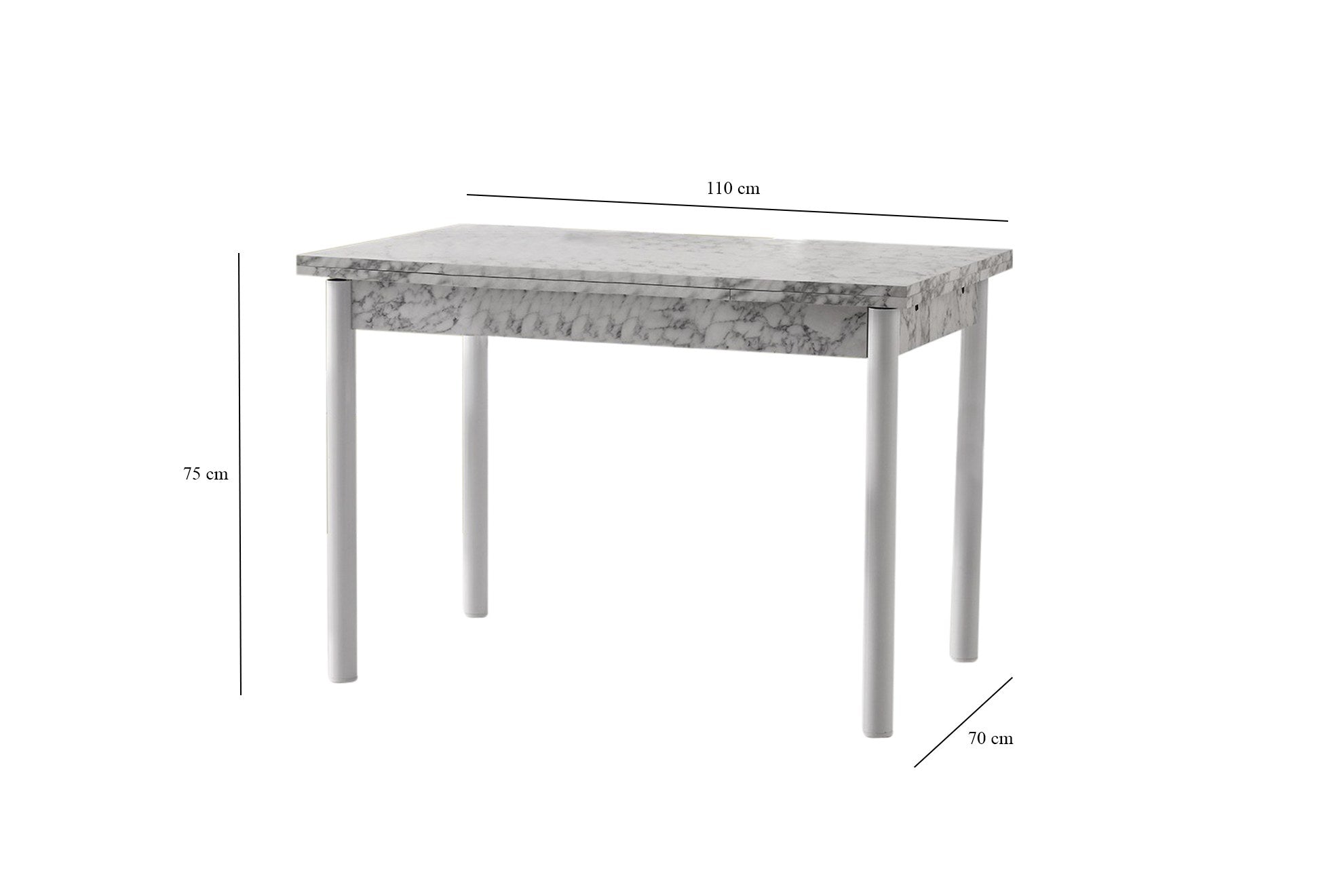 Mesa de Jantar Extensível-Polo-Branco
Cinza