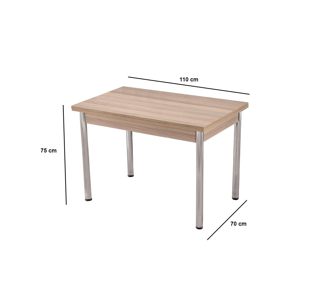 Mesa de Jantar Extensível-Polo-Carvalho
Prata