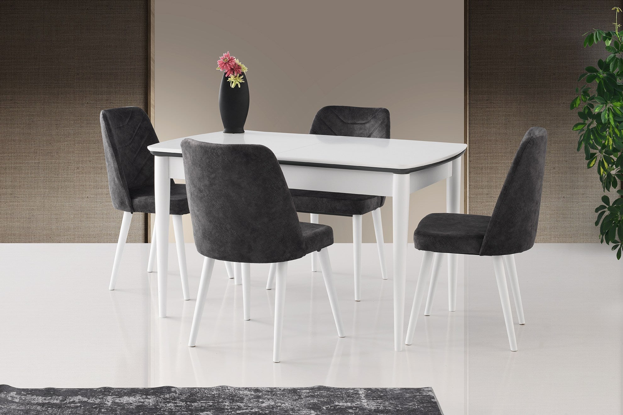 Mesa de Jantar Extensível-Vega-Branco