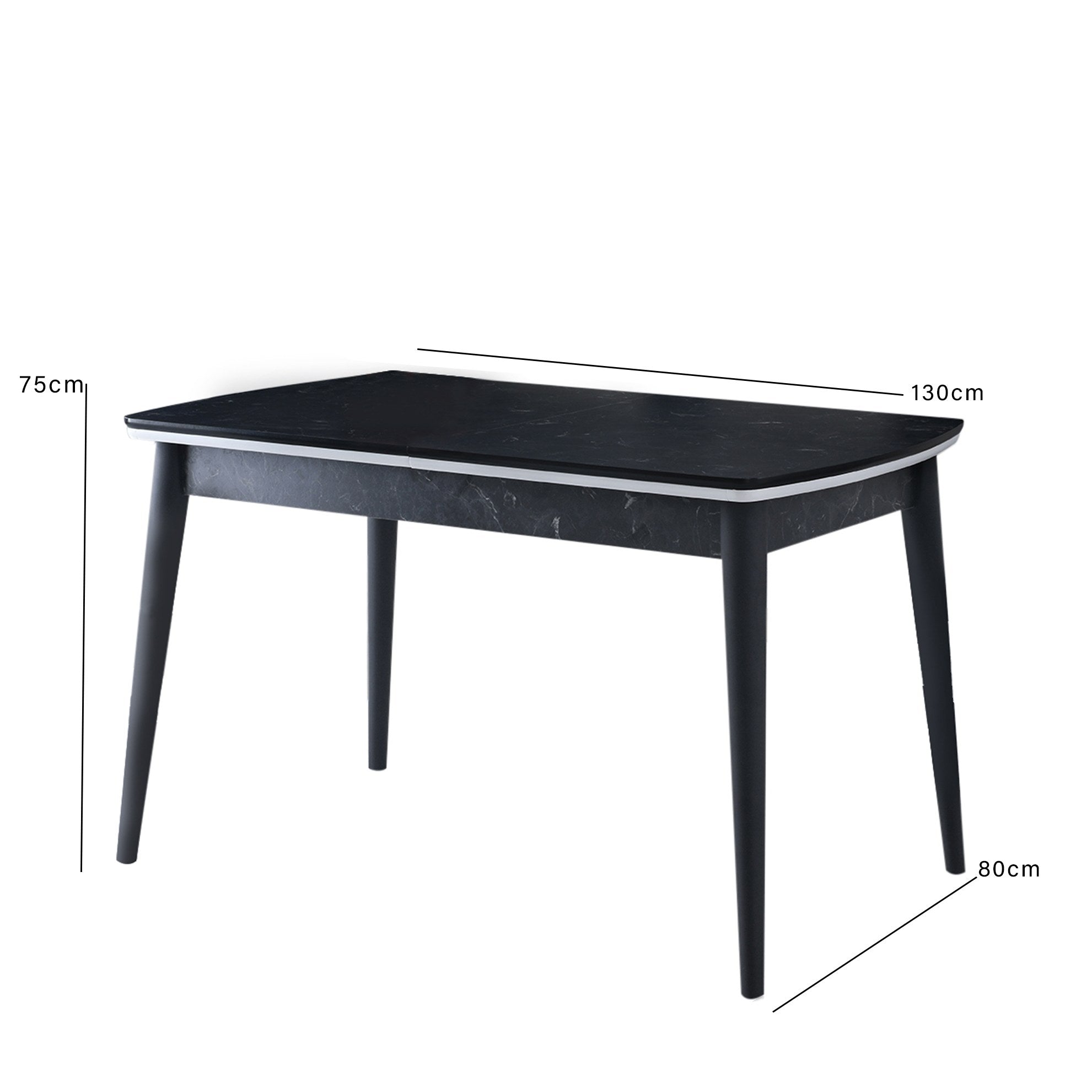 Mesa de Jantar Extensível-Vega-Preto
Branco
