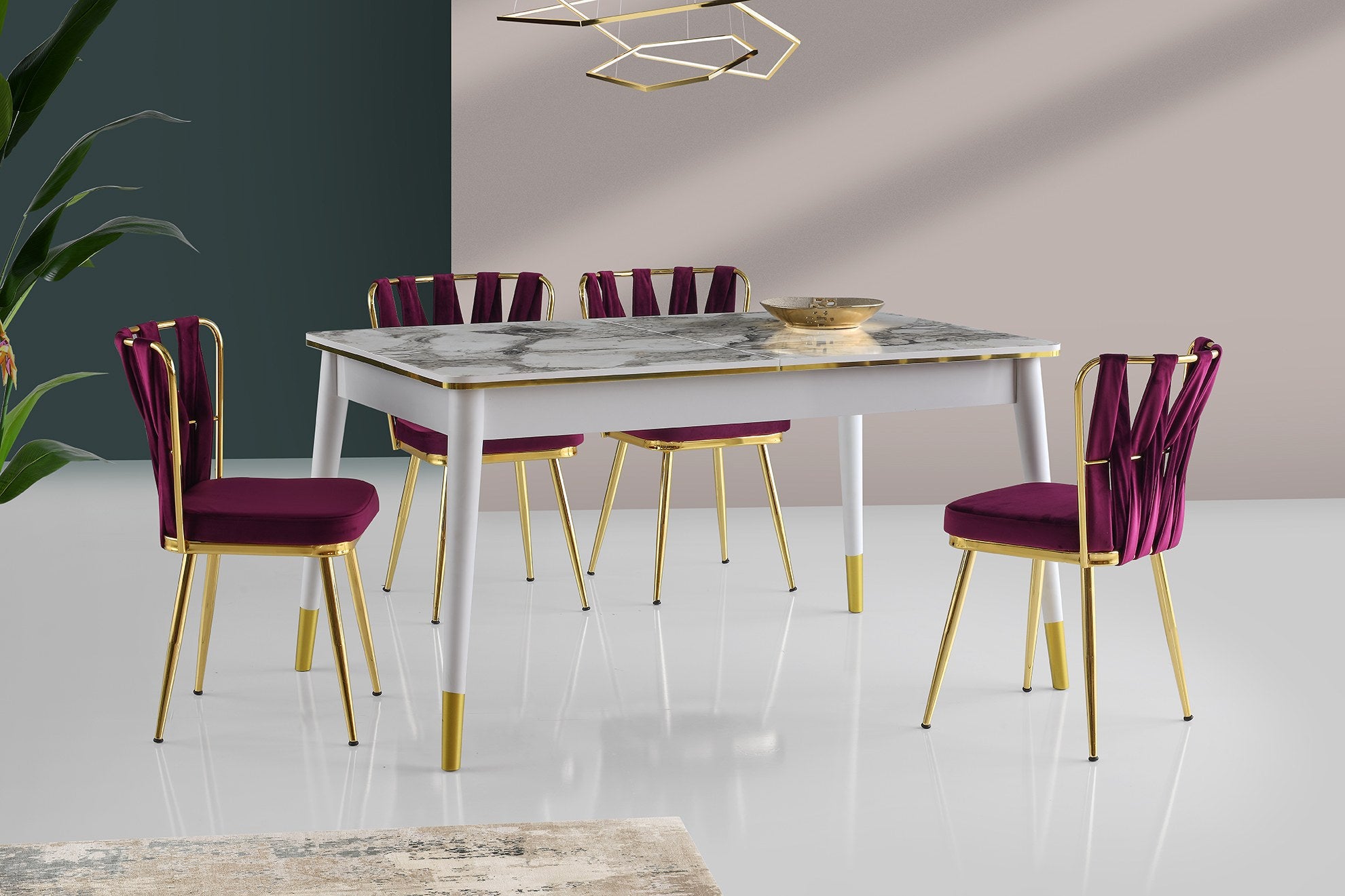Mesa de Jantar Extensível-Flora-Branco
Ouro