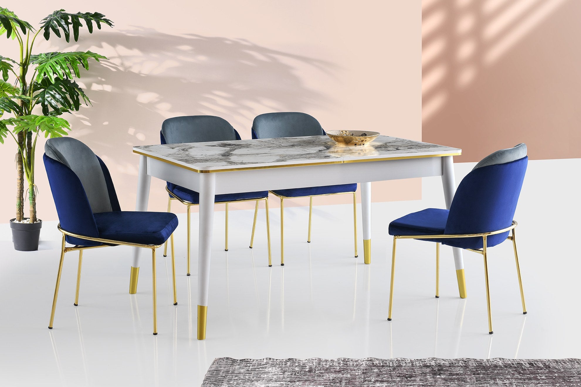 Mesa de Jantar Extensível-Flora-Branco
Ouro