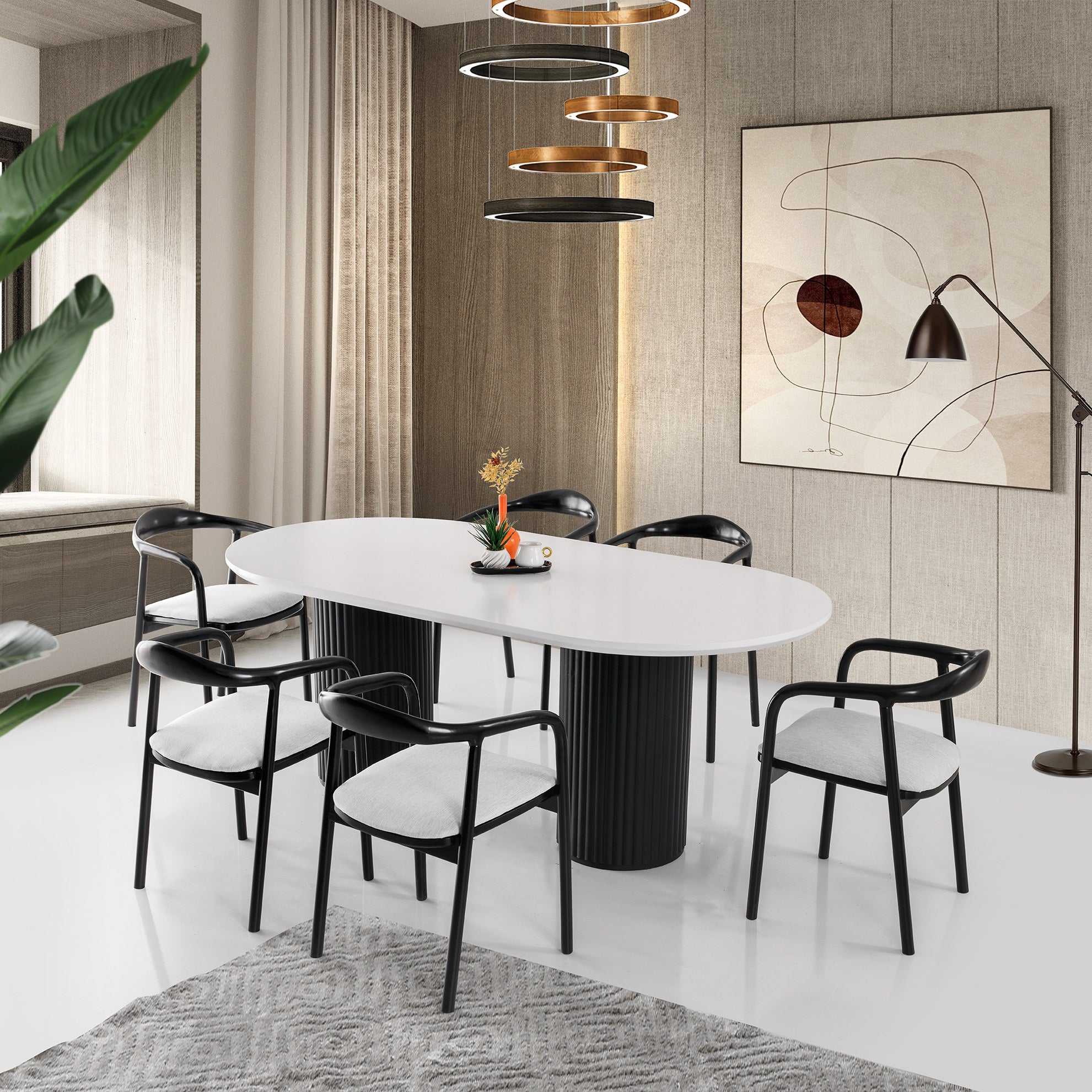 Mesa de jantar-LI-Branco
Preto