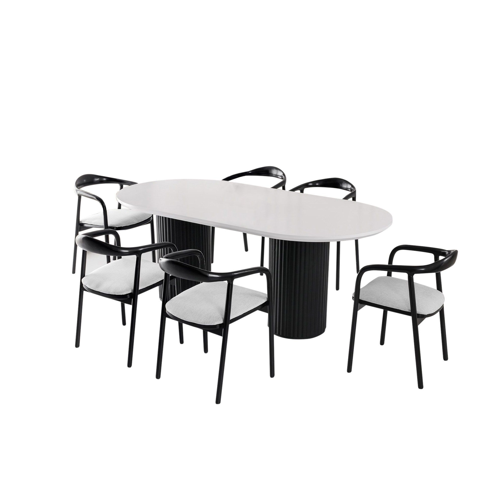 Mesa de jantar-LI-Branco
Preto