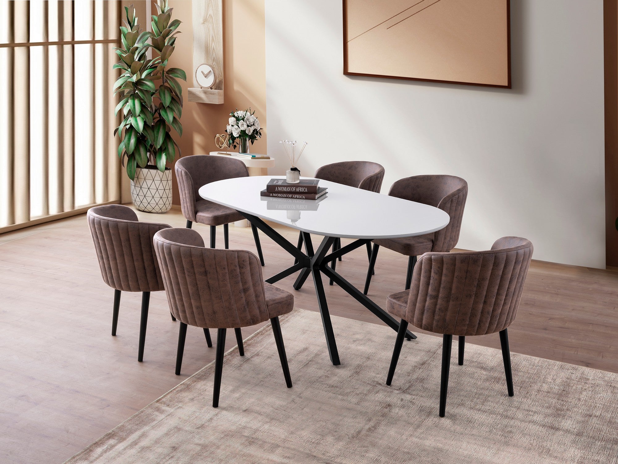 Mesa de jantar-Aura-Mocha Claro