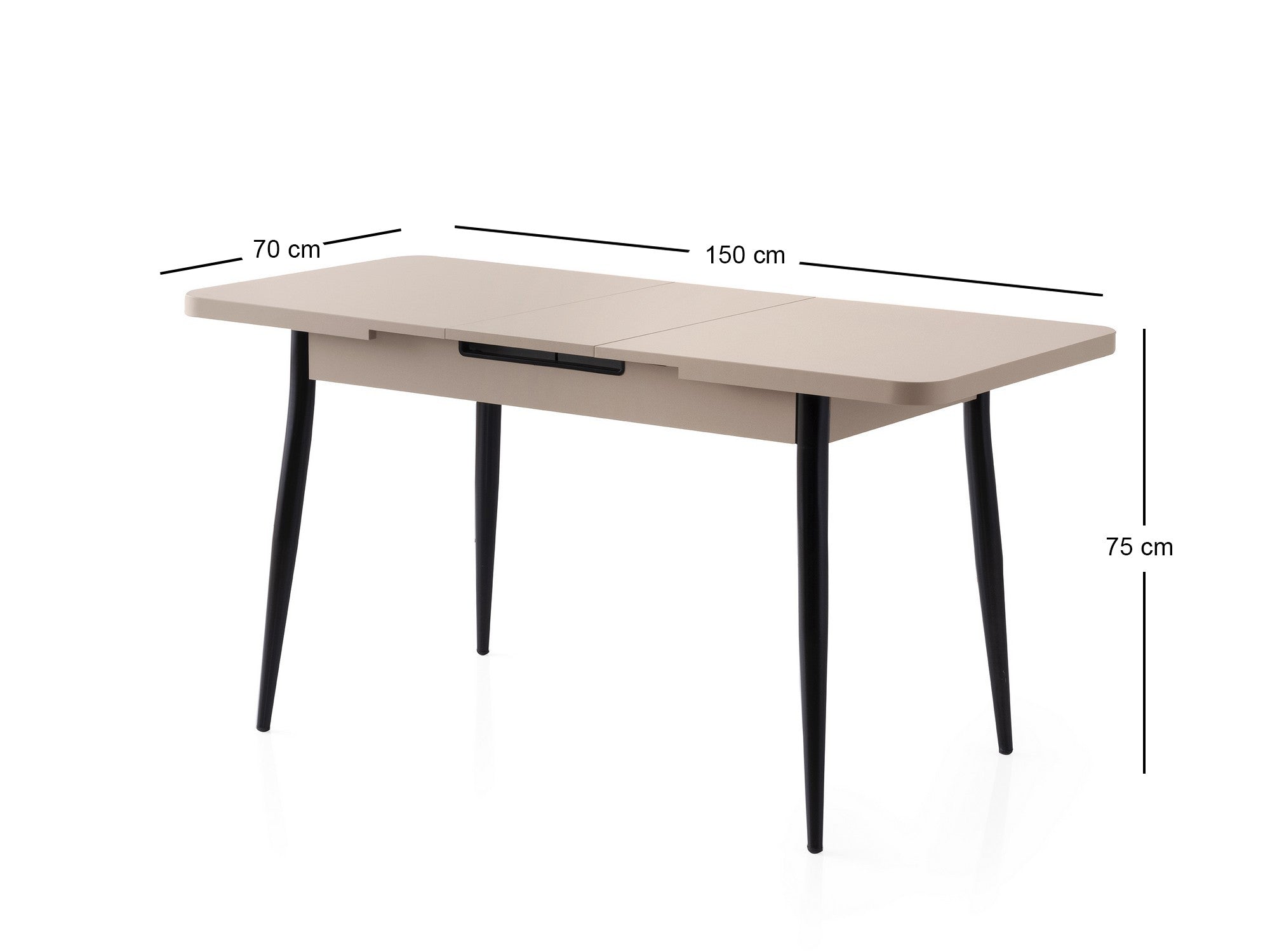 Mesa de Jantar Extensível-Ay-Mocha Claro