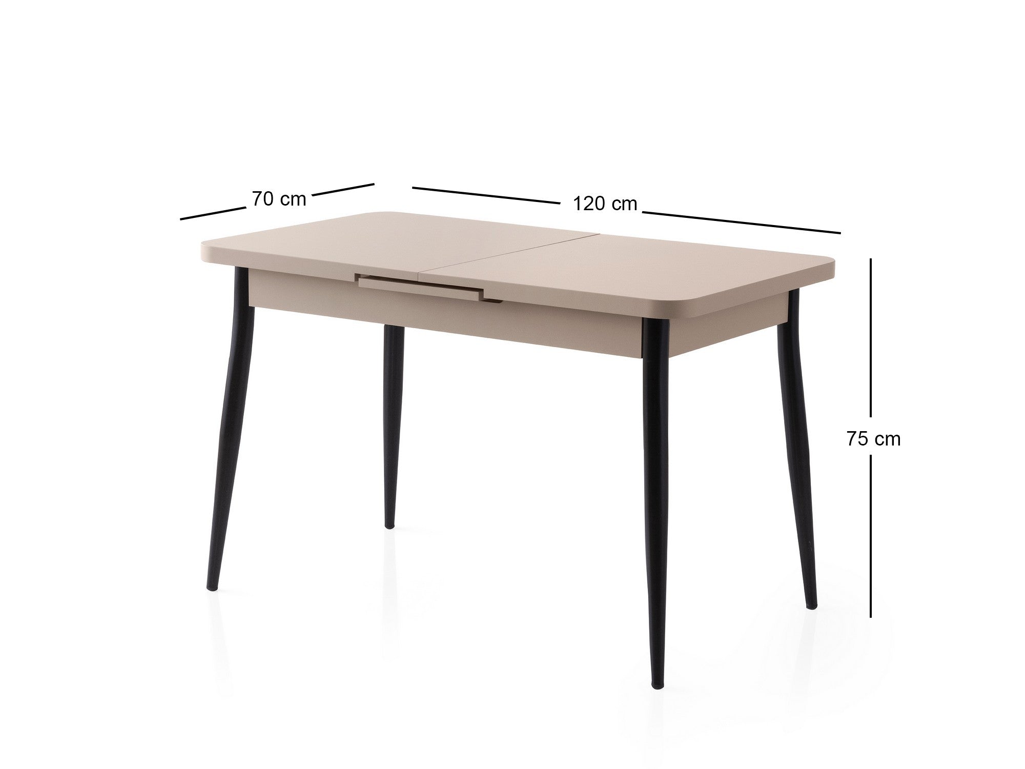 Mesa de Jantar Extensível-Ay-Mocha Claro