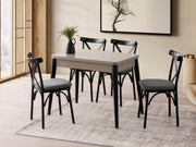 Mesa de Jantar Extensível-Dolunay-Mocha Claro
