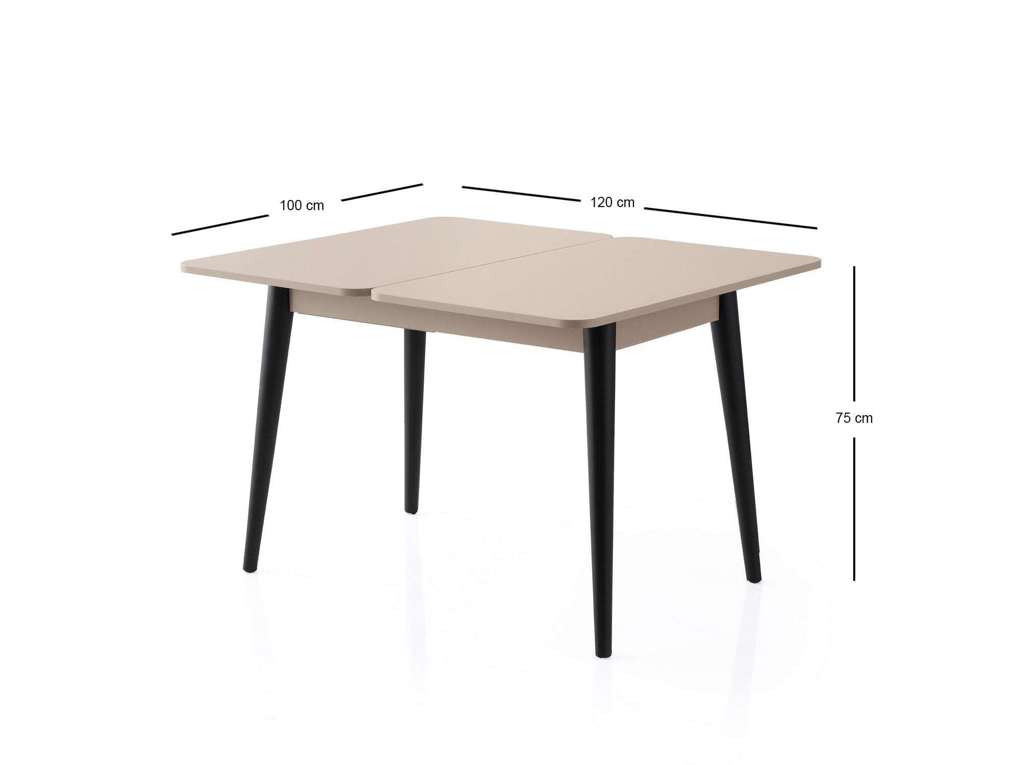 Mesa de Jantar Extensível-Dolunay-Mocha Claro