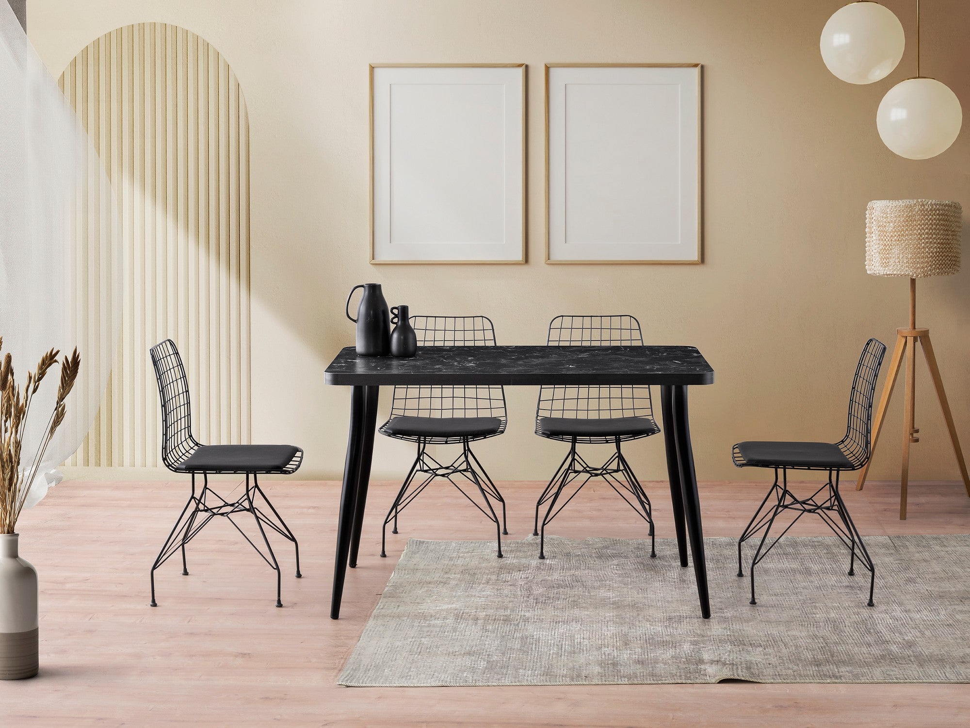 Mesa de jantar-Oslo-Mármore Preto