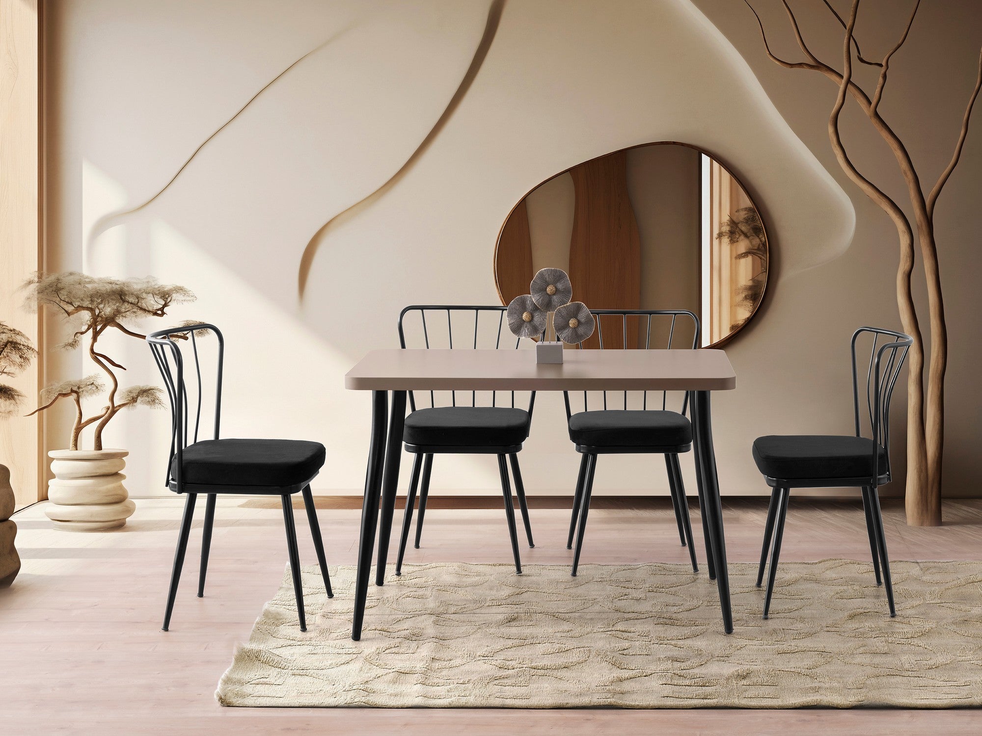 Mesa de jantar-Oslo-Mocha Claro
