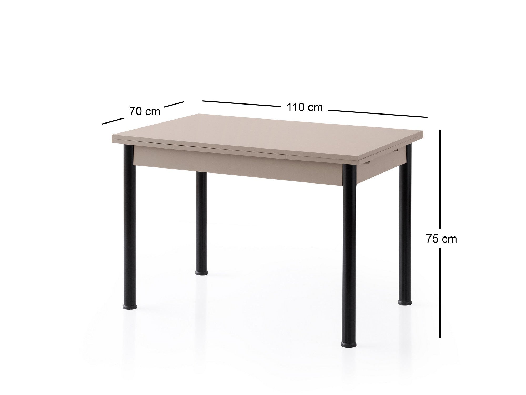 Mesa de Jantar Extensível-Polo-Mocha Claro