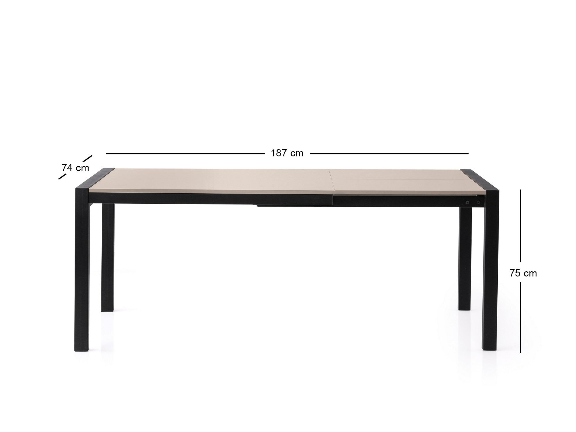 Mesa de Jantar Extensível-Silva-Mocha Claro