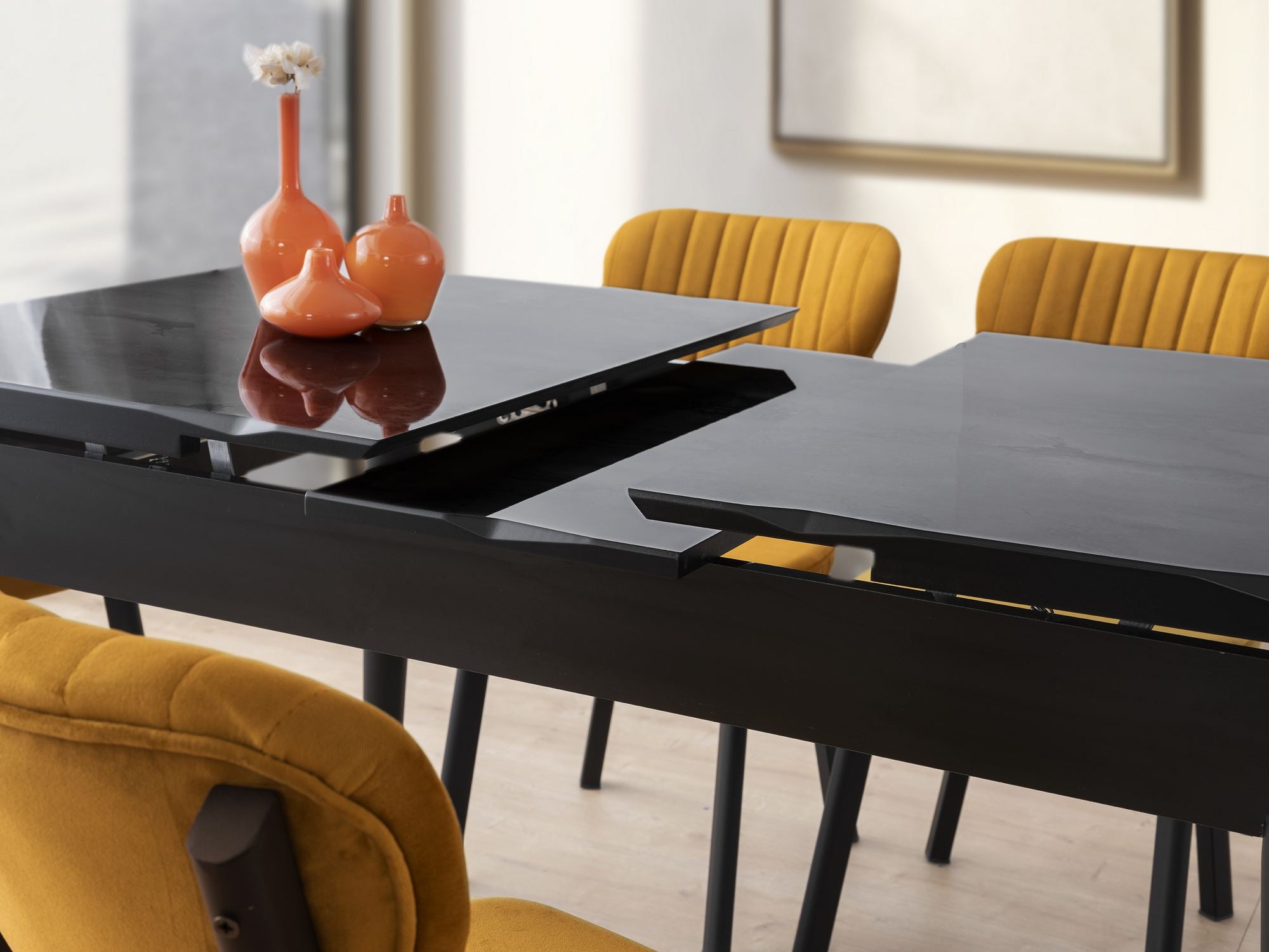 Mesa de Jantar Extensível-Crea-Preto