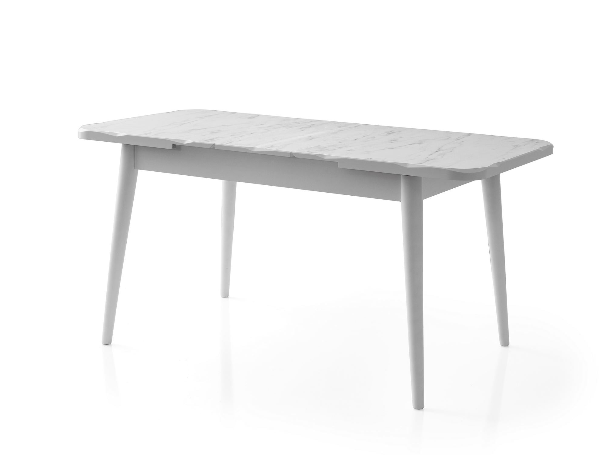 Mesa de Jantar Extensível-Crea-Branco