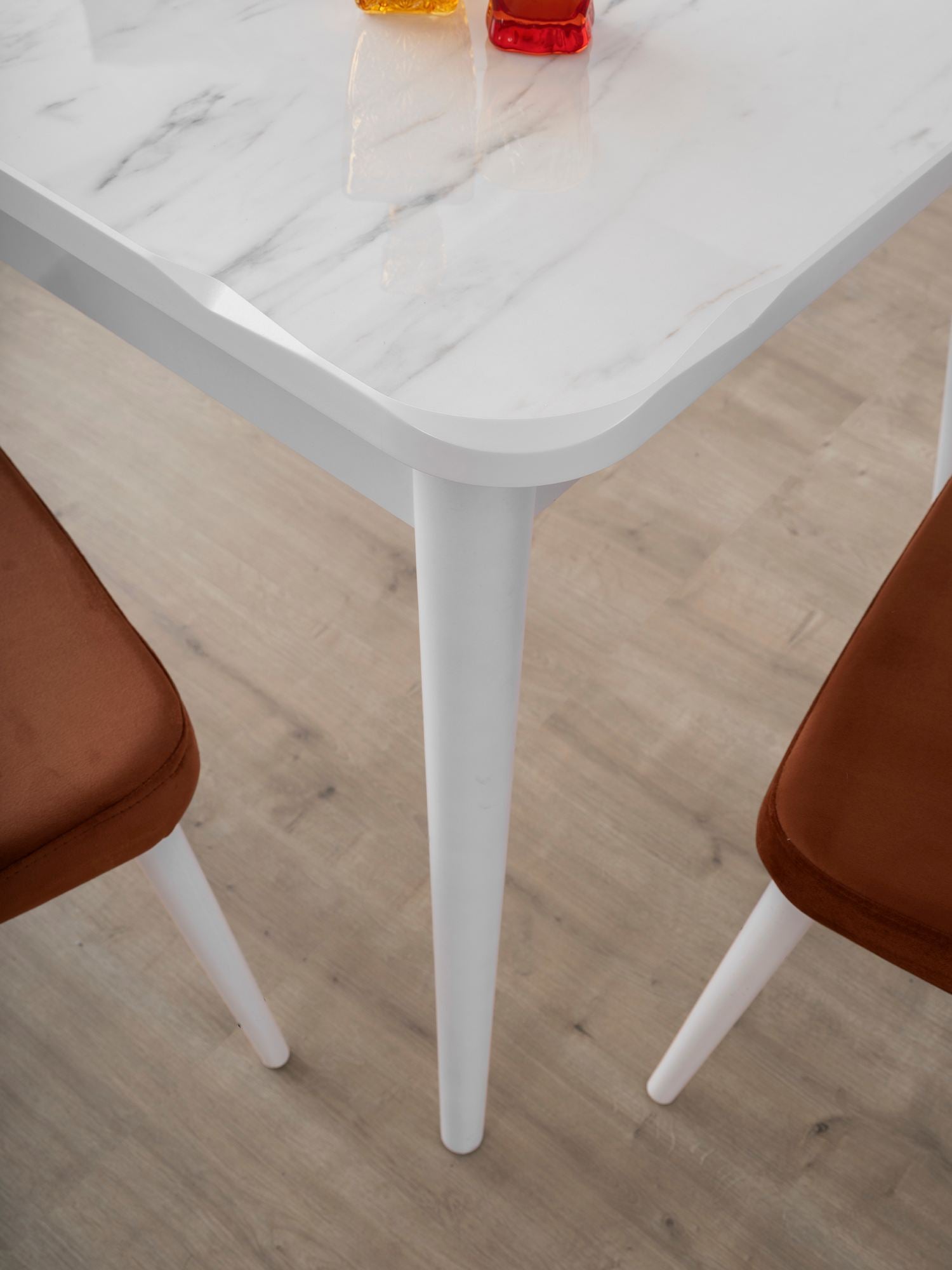 Mesa de Jantar Extensível-Crea-Branco