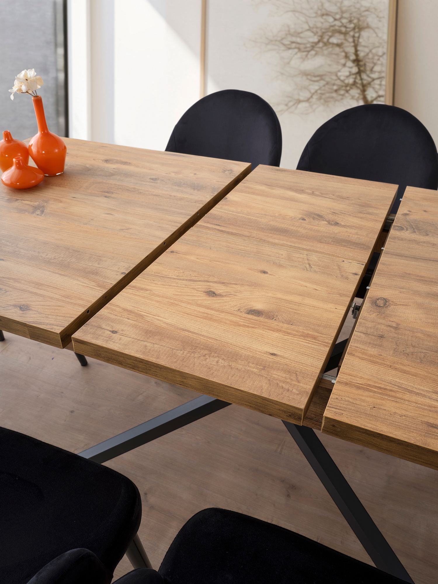 Mesa de Jantar Extensível-Falcon-Marrom
