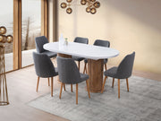 Mesa de Jantar Extensível-Gusto-Branco