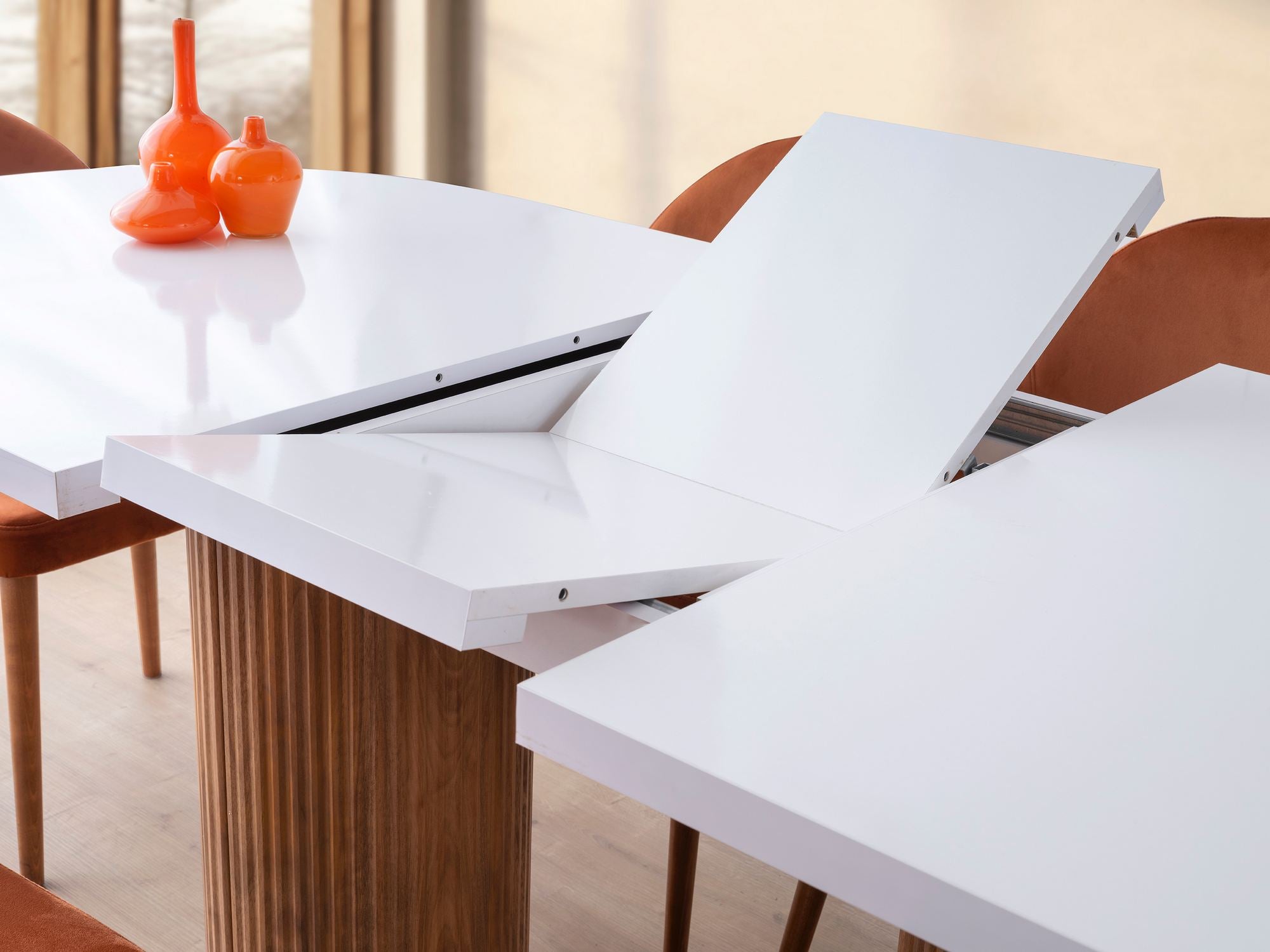 Mesa de Jantar Extensível-Gusto-Branco