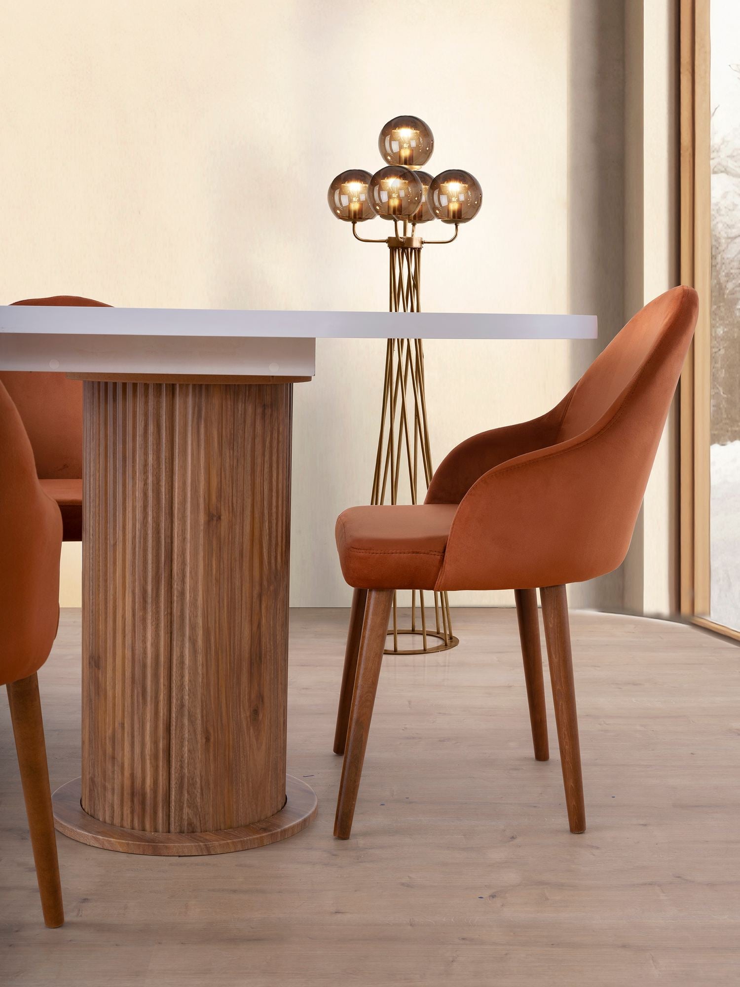 Mesa de Jantar Extensível-Gusto-Branco