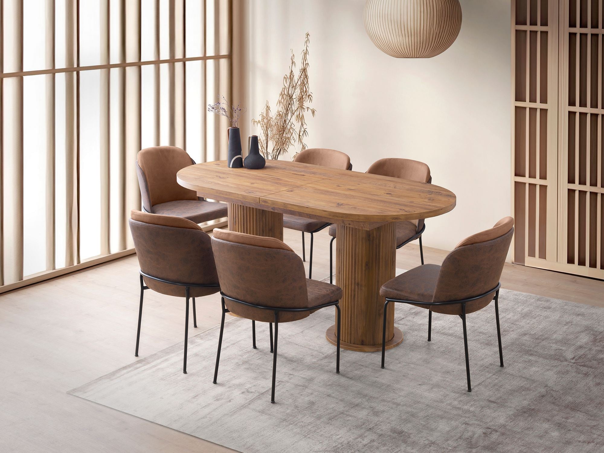Mesa de Jantar Extensível-Gusto-Noz