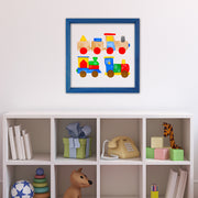 Quadro Decorativo Multicolor com Moldura de Madeira 32x32cm - Impressão Digital UV em Vidro 3mm