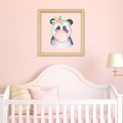 Quadro Decorativo Multicolor com Moldura de Madeira - Impressão Digital UV em Vidro 32x32cm