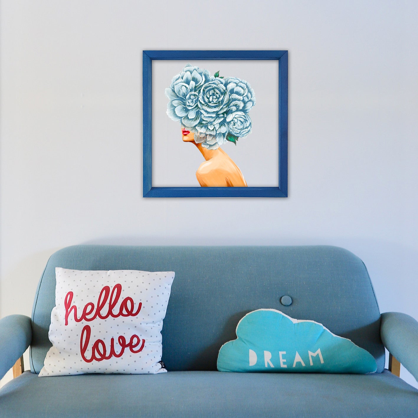 Quadro Decorativo Multicolor com Moldura de Madeira - Impressão Digital UV em Vidro 32x32cm