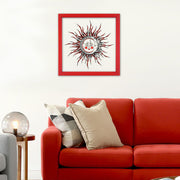 Quadro Decorativo Emoldurado Multicolor CAM1952 - Impressão Digital UV em Vidro 32x32cm com Moldura de Madeira