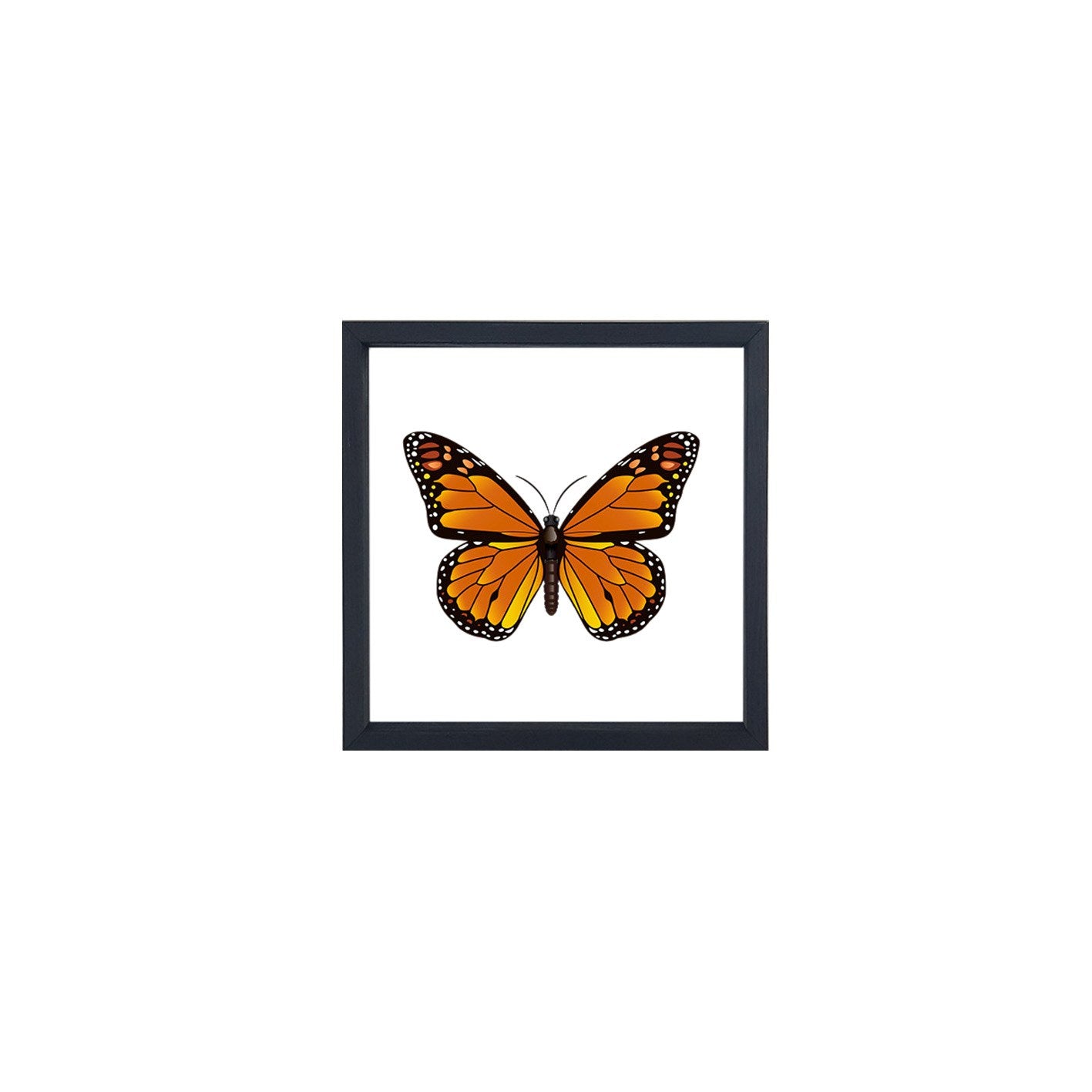 Quadro Decorativo Multicolor com Moldura de Madeira - Impressão Digital UV em Vidro 32x32cm