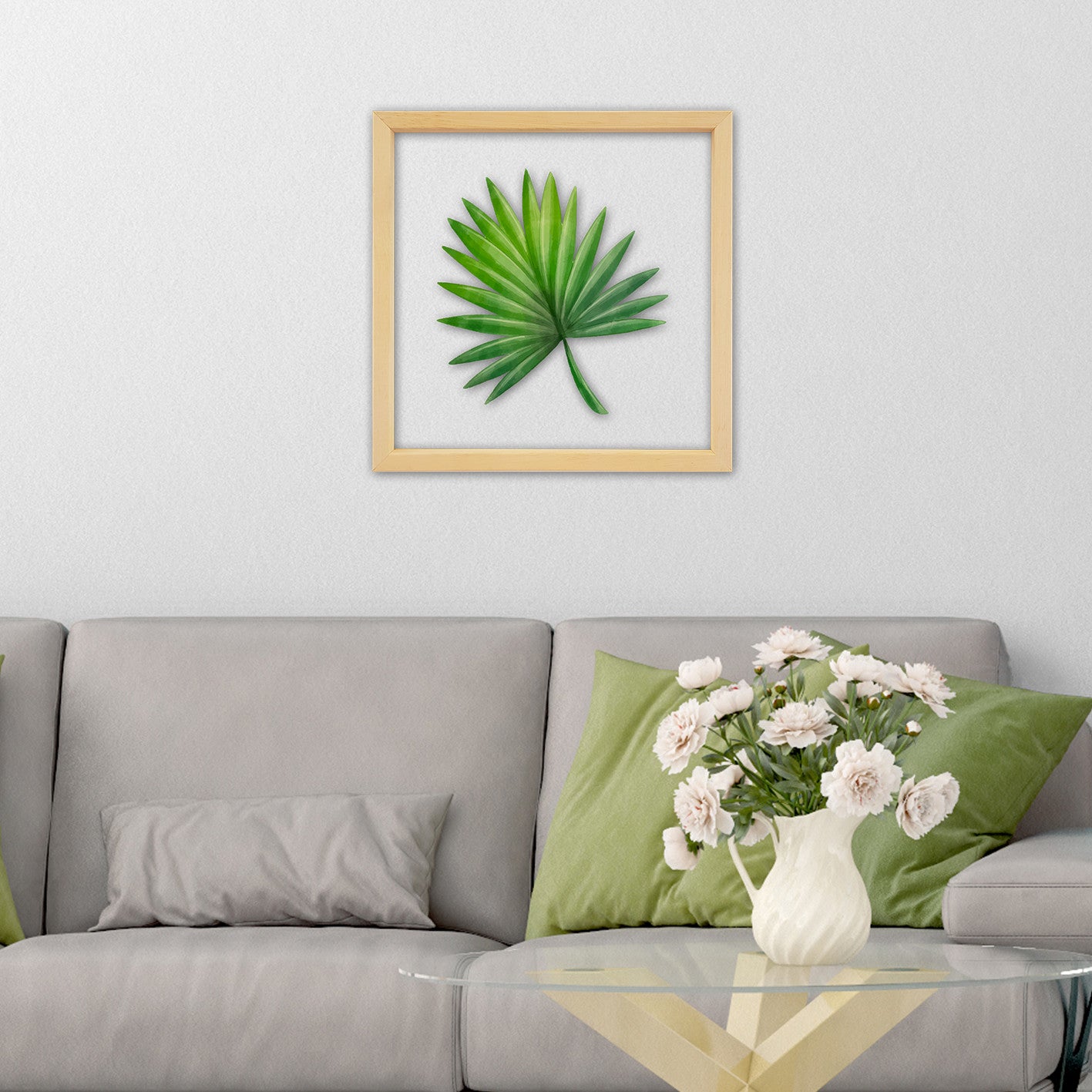 Quadro Decorativo Multicolor com Moldura de Madeira - Impressão Digital UV em Vidro 32x32cm