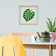 Quadro Decorativo Multicolor com Moldura de Madeira - Impressão Digital UV em Vidro 32x32cm