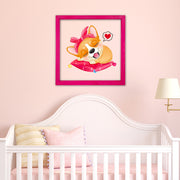 Quadro Decorativo Multicolor com Moldura de Madeira - Impressão Digital UV em Vidro 32x32cm