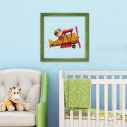 Quadro Decorativo Multicolor com Moldura de Madeira - Impressão Digital UV em Vidro 32x32cm