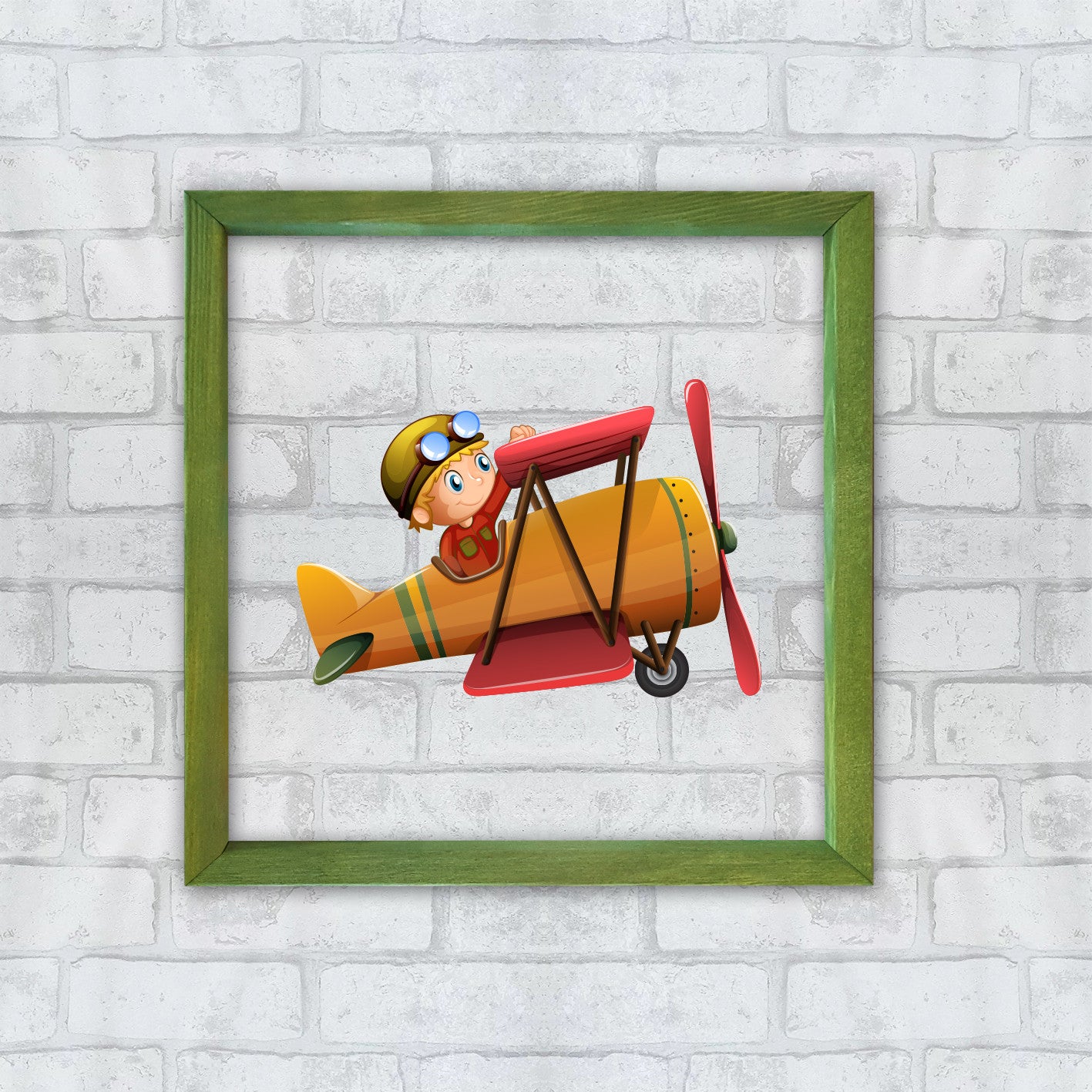 Quadro Decorativo Multicolor com Moldura de Madeira - Impressão Digital UV em Vidro 32x32cm