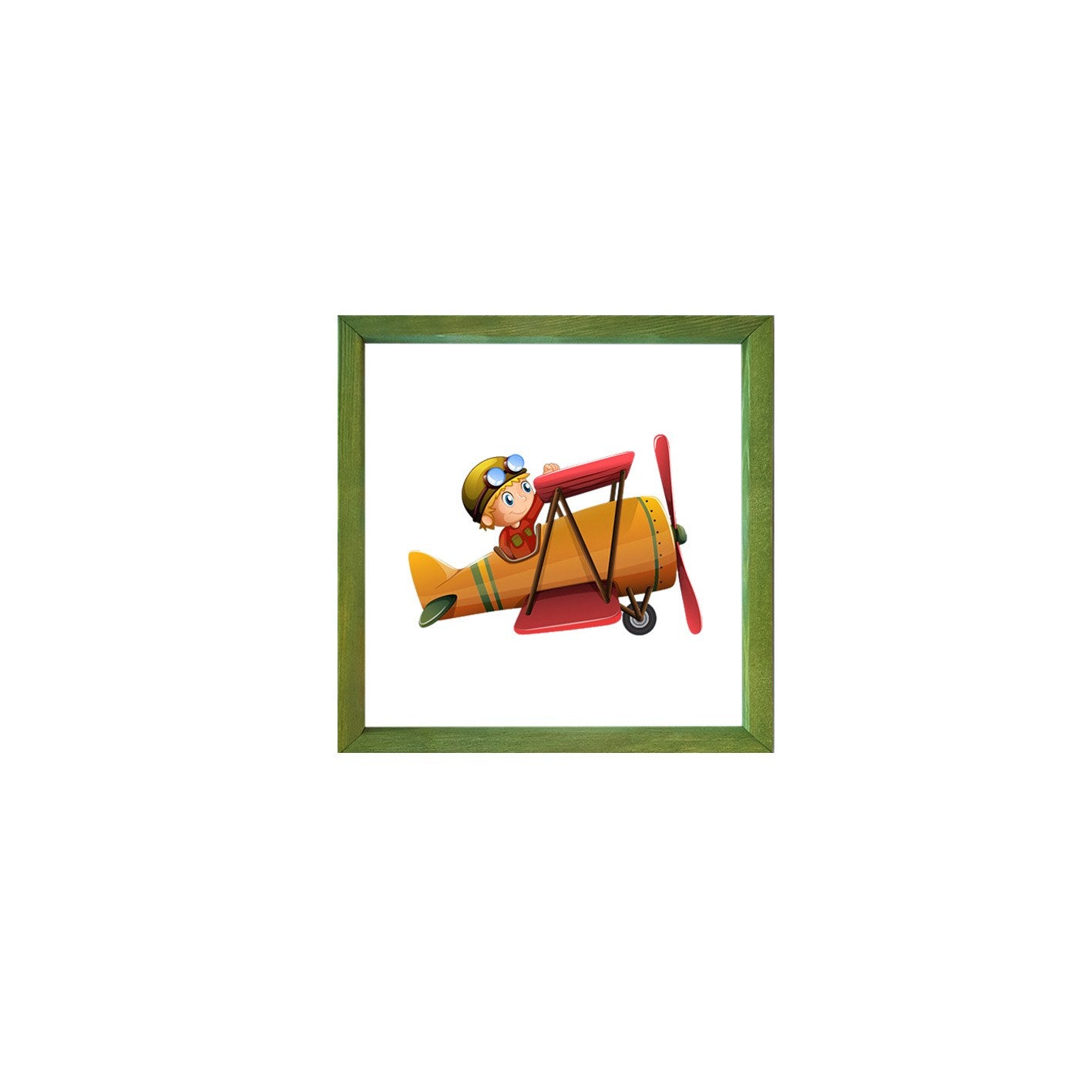 Quadro Decorativo Multicolor com Moldura de Madeira - Impressão Digital UV em Vidro 32x32cm