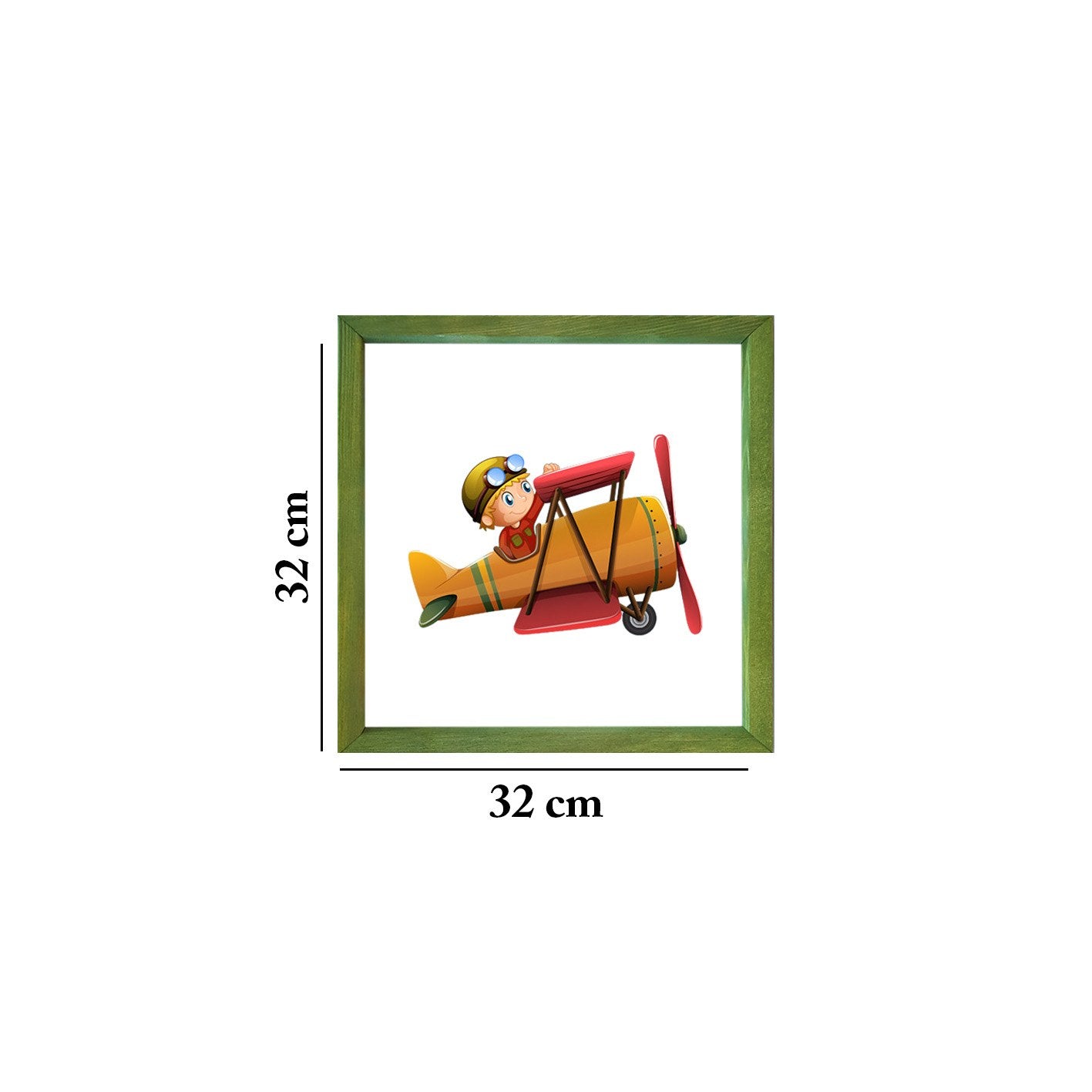 Quadro Decorativo Multicolor com Moldura de Madeira - Impressão Digital UV em Vidro 32x32cm