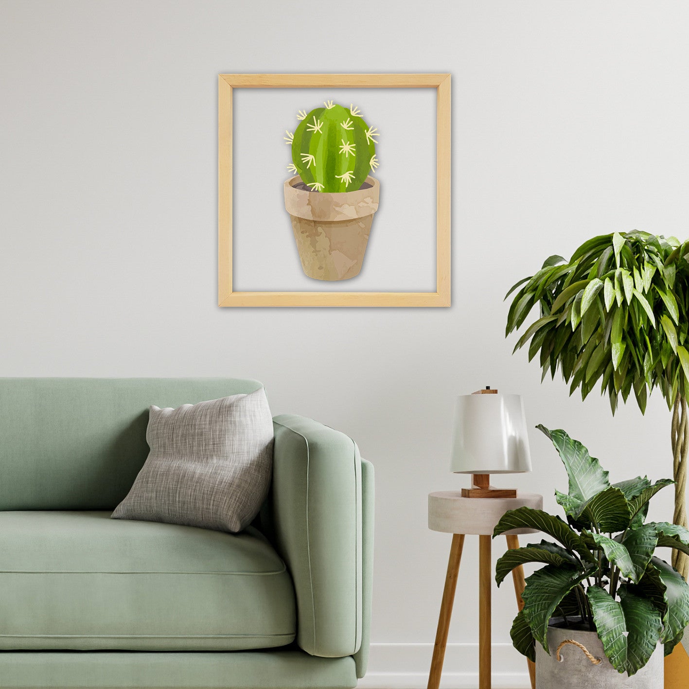 Quadro Decorativo Multicolor CAM2901 - Impressão Digital UV em Vidro 3mm com Moldura de Madeira 32x32cm