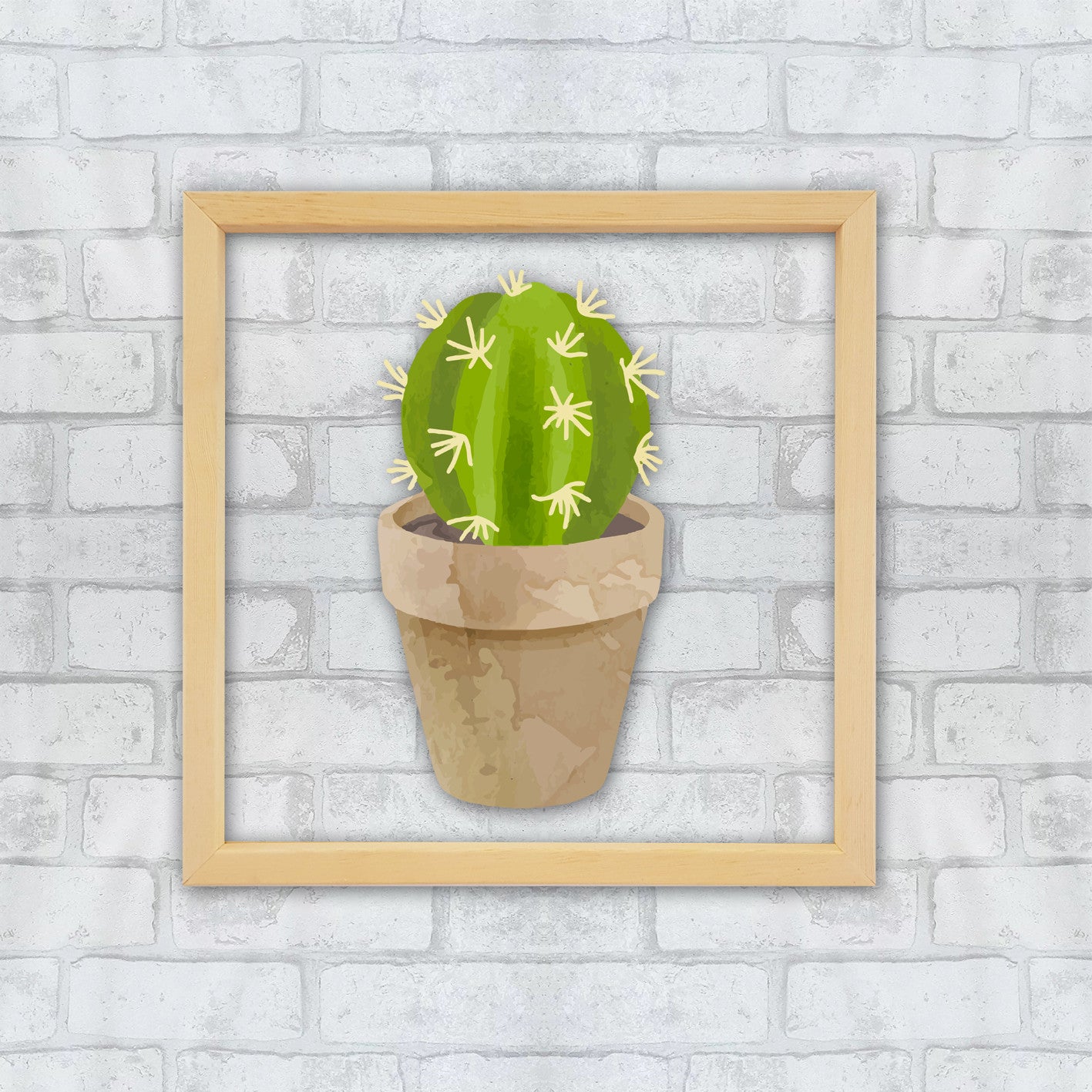 Quadro Decorativo Multicolor CAM2901 - Impressão Digital UV em Vidro 3mm com Moldura de Madeira 32x32cm