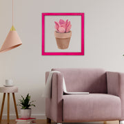 Quadro Decorativo Multicolor 32x32cm com Moldura de Madeira e Vidro 3mm - Impressão Digital UV