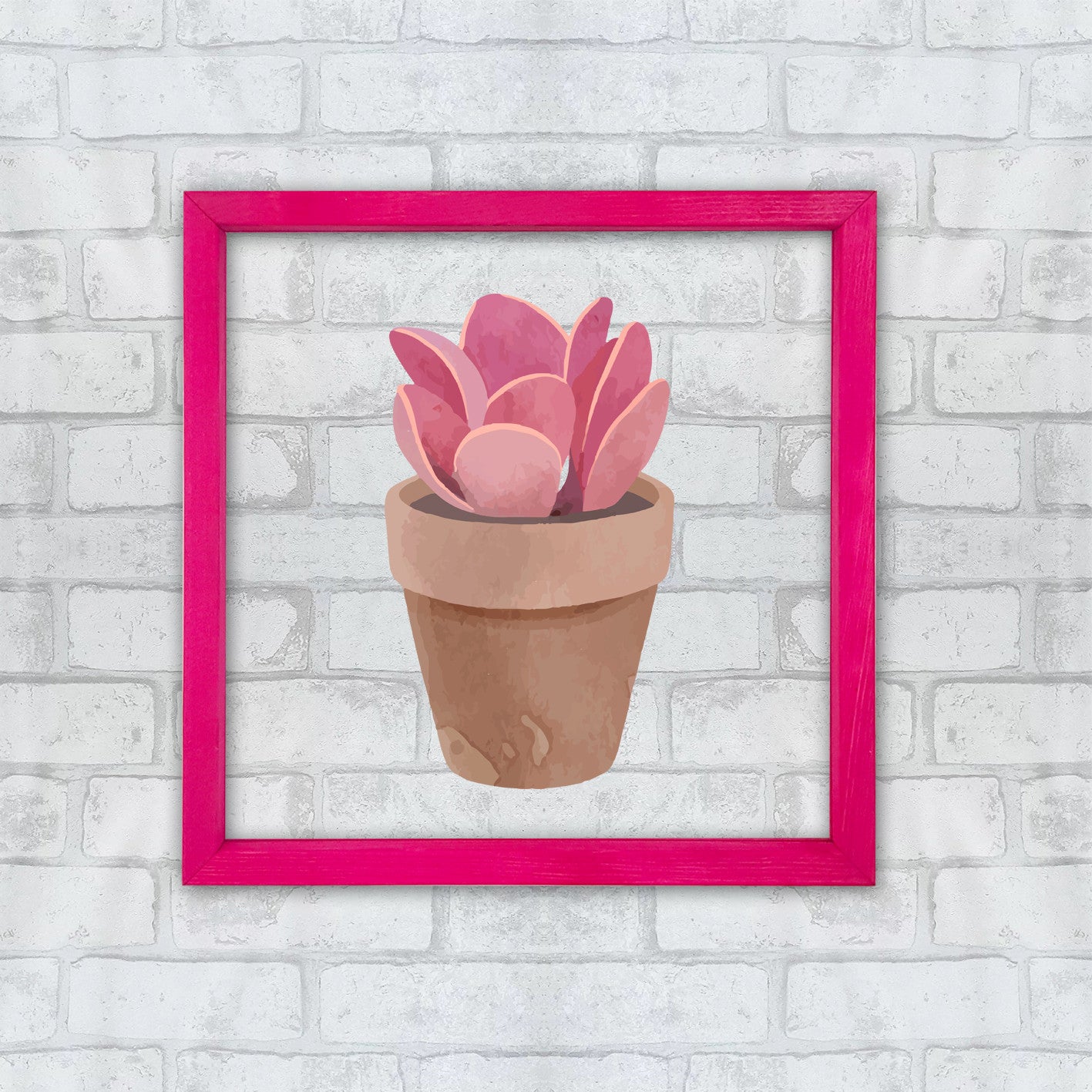 Quadro Decorativo Multicolor 32x32cm com Moldura de Madeira e Vidro 3mm - Impressão Digital UV