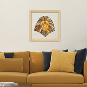 Quadro Decorativo Multicolor com Moldura de Madeira - Impressão Digital UV em Vidro 32x32cm