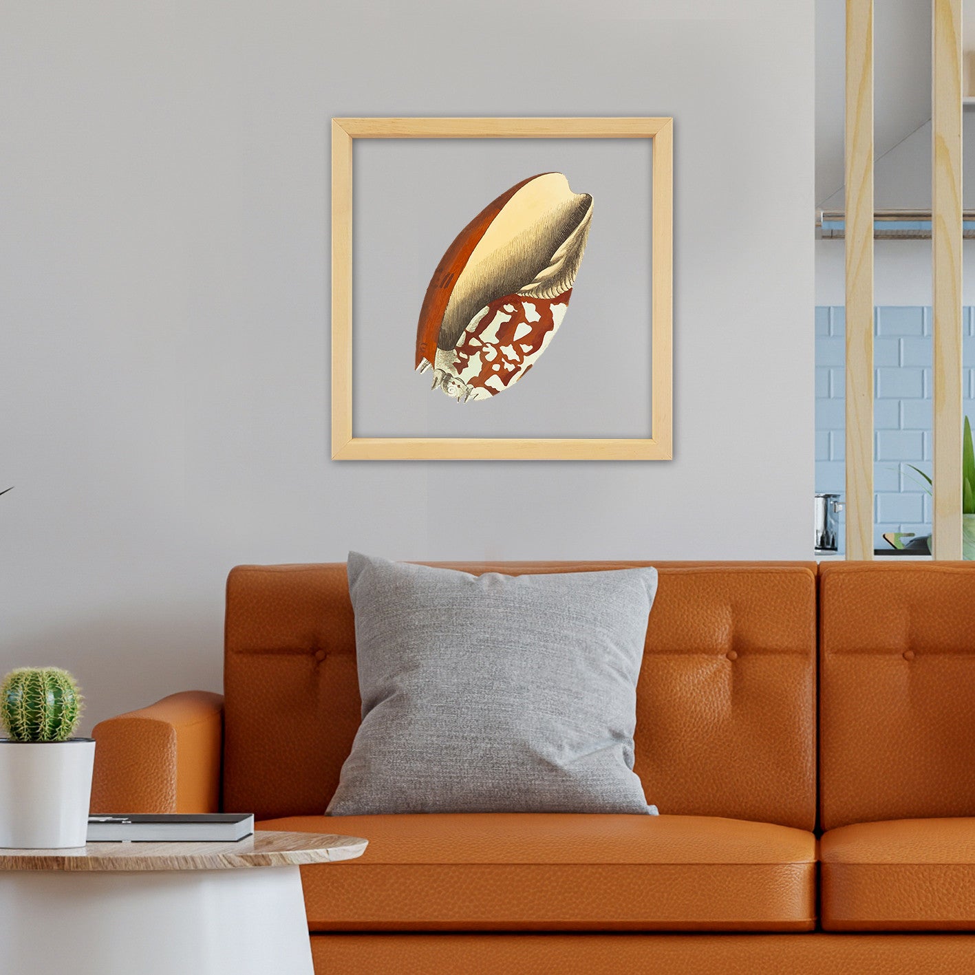 Quadro Decorativo Multicolor com Moldura de Madeira - Impressão Digital UV em Vidro 32x32cm