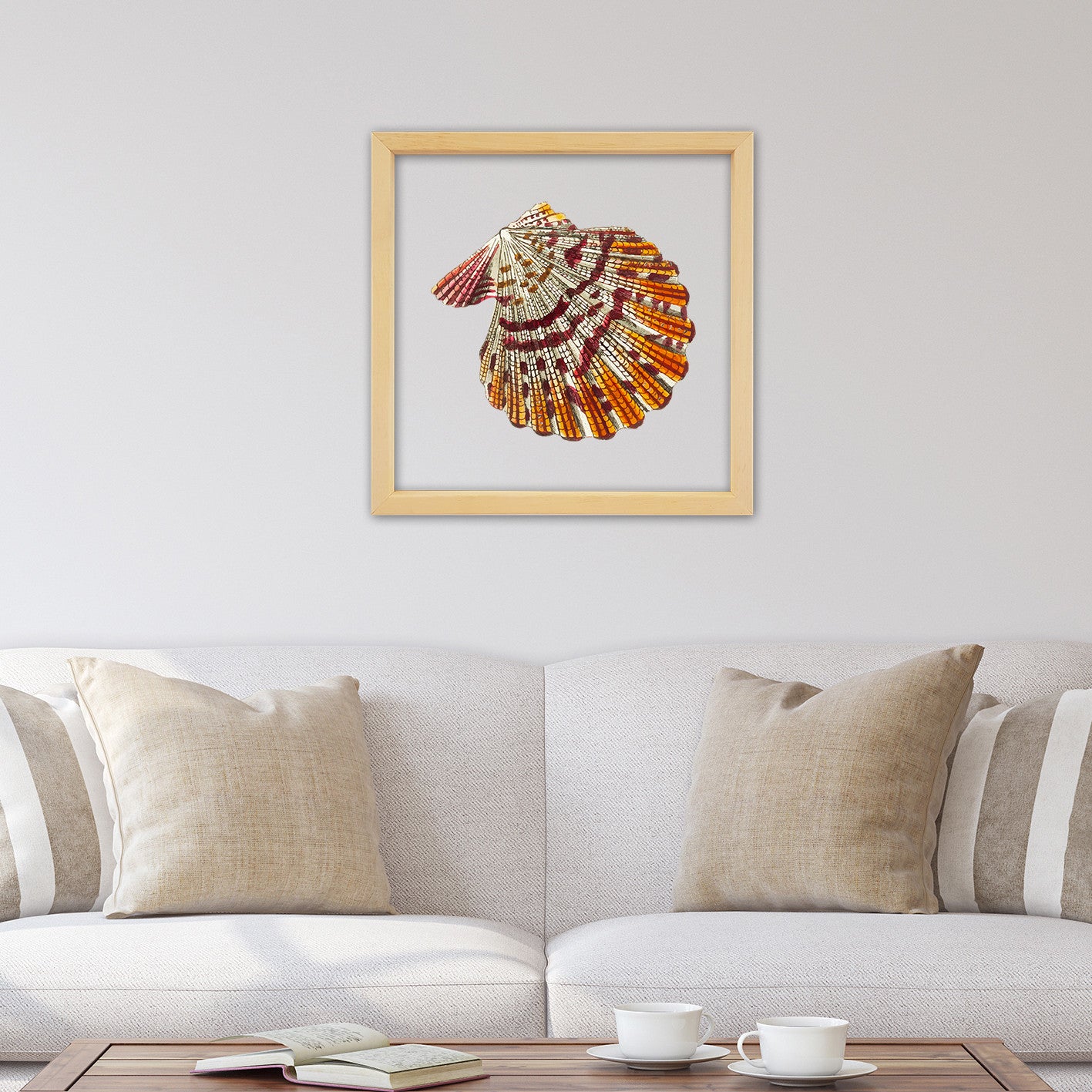 Quadro Decorativo Multicolor com Moldura de Madeira - Impressão Digital UV em Vidro 32x32cm