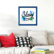 Arte Decorativa Emoldurada Multicolor 32x32cm - Impressão Digital UV em Vidro com Moldura de Madeira