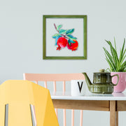 Quadro Decorativo Multicolor com Moldura de Madeira 32x32cm - Impressão Digital UV em Vidro 3mm