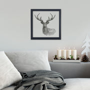 Quadro Decorativo Multicolor com Moldura de Madeira 32x32cm - Impressão Digital UV em Vidro 3mm