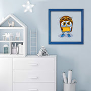 Quadro Decorativo Multicolor com Moldura de Madeira - Impressão Digital UV em Vidro 32x32cm