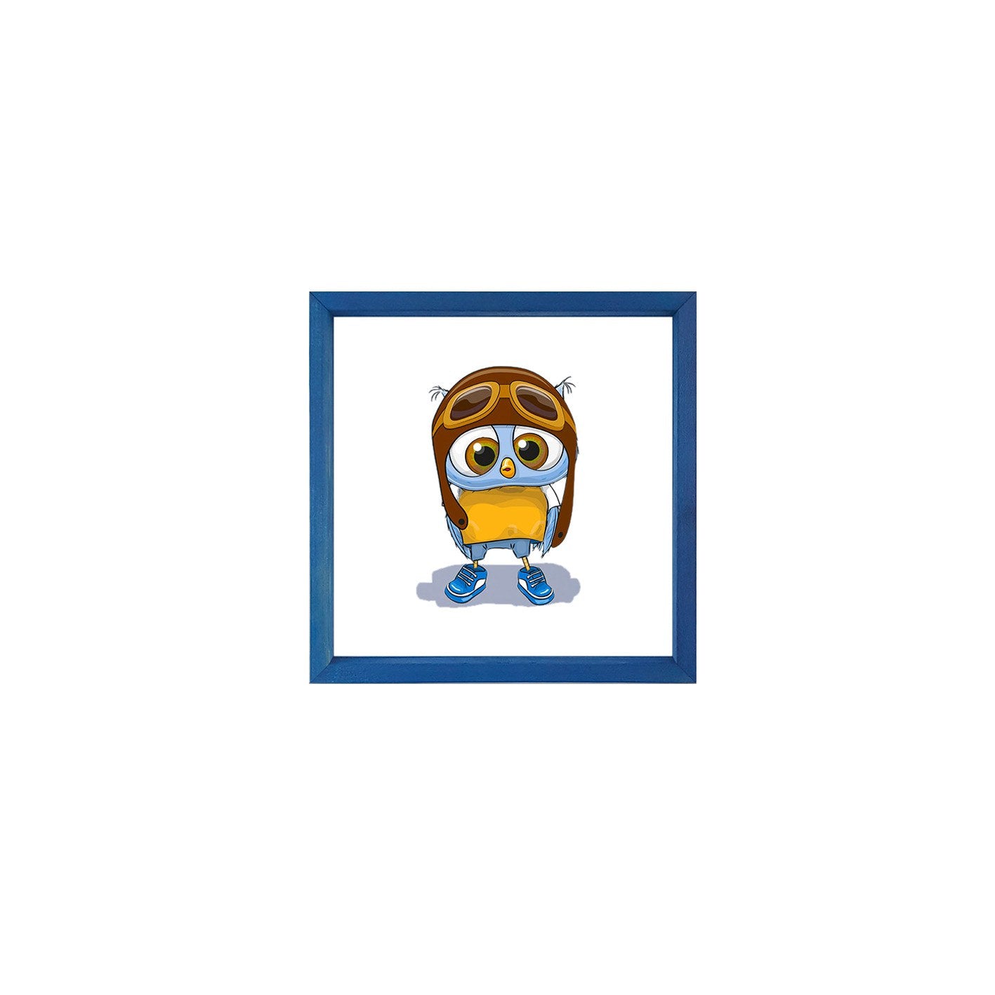 Quadro Decorativo Multicolor com Moldura de Madeira - Impressão Digital UV em Vidro 32x32cm