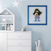 Quadro Decorativo Multicolor com Moldura de Madeira - Impressão Digital UV em Vidro 32x32cm